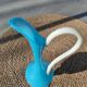 Murano blue opaline carafe vase