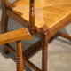 Set of six chairs and two brutalist armchairs mid-century 1950'