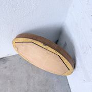 Woven wicker round mirror 1960