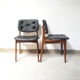 Série de 4 chaises scandinaves en skaï