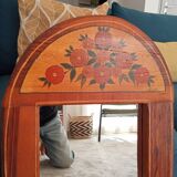 Vintage solid oak mirror from the 70s/80s by Nicole Minck 70*41cm