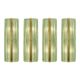 Contemporary Rectangular Murano Glass Wall Sconces With Chrome Finish – Set