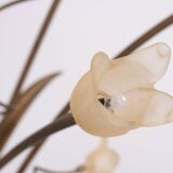 Hollywood Regency Gold flower shaped floor lamp 1980s