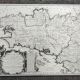 Old aluminium printing plate Brittany map