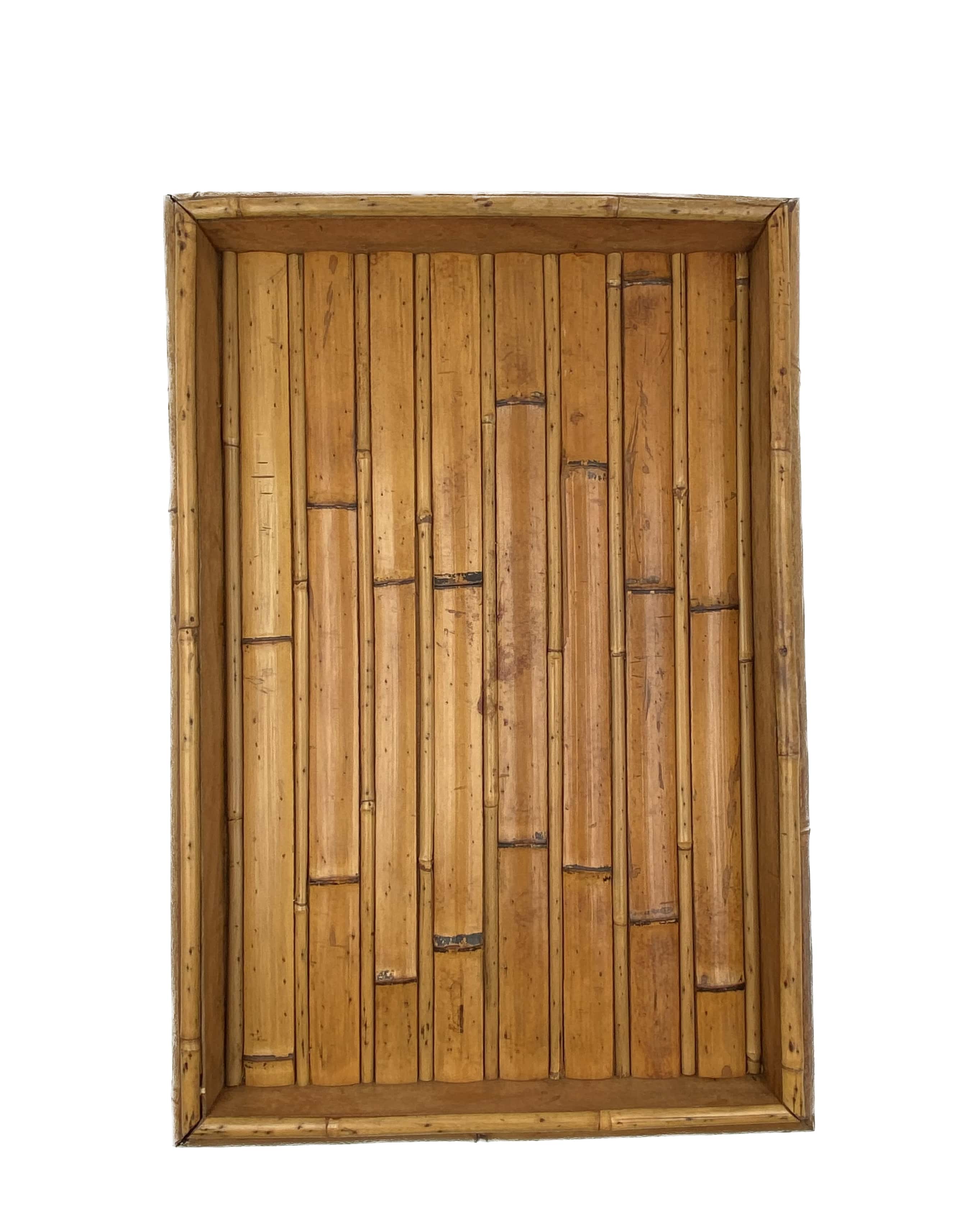 Plateau en bambou, Italie années 1970