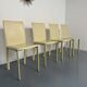 Set of 4 cream leather chairs contemporary design Colico Dress Up