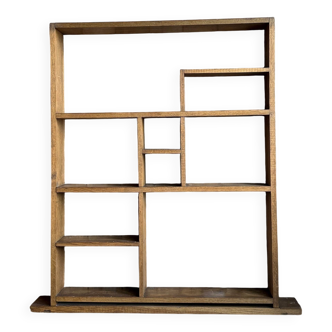 Vintage wall shelf in oak