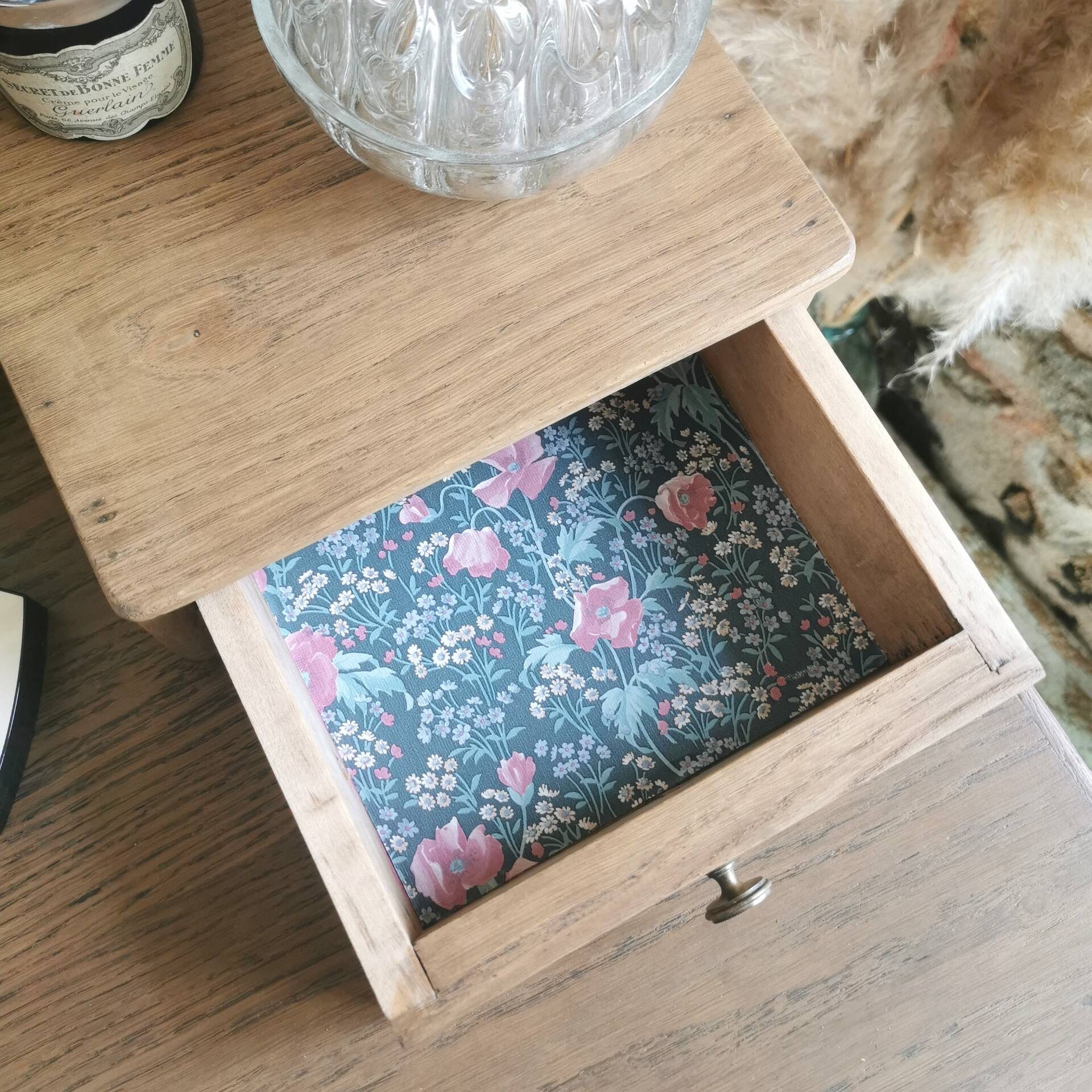 Coiffeuse Vintage en bois, entièrement restaurée