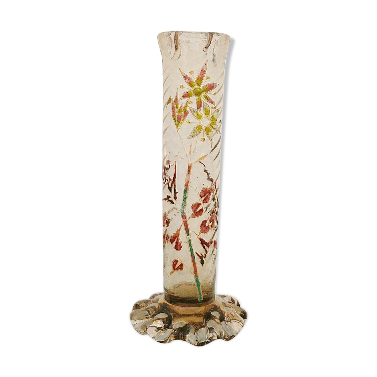 Vase Emile Gallé floral decoration Nancy Art Nouveau