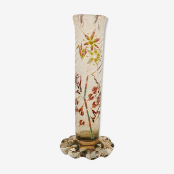 Vase Emile Gallé décor floral Nancy Art nouveau