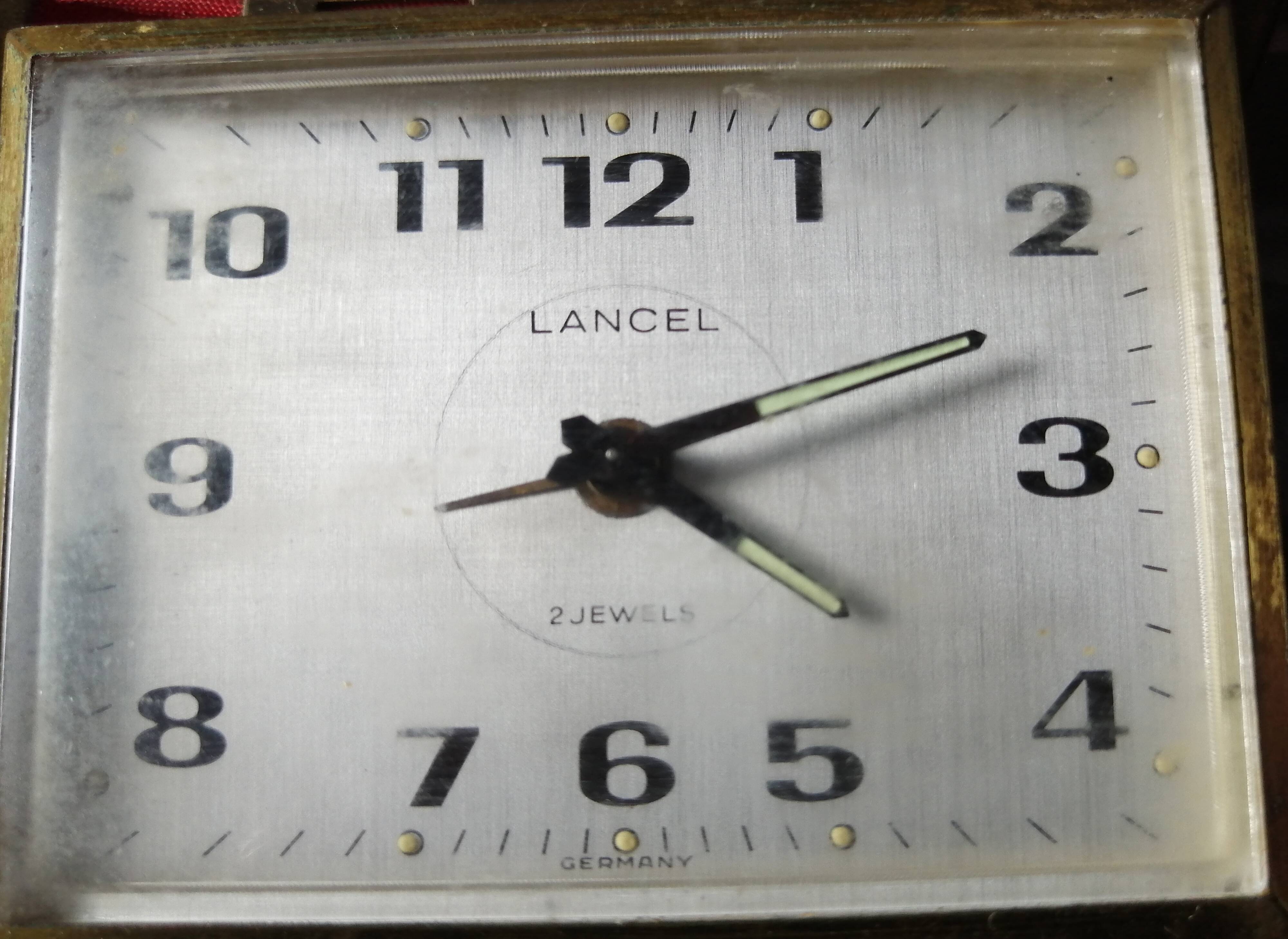 Lancel vintage travel alarm clock