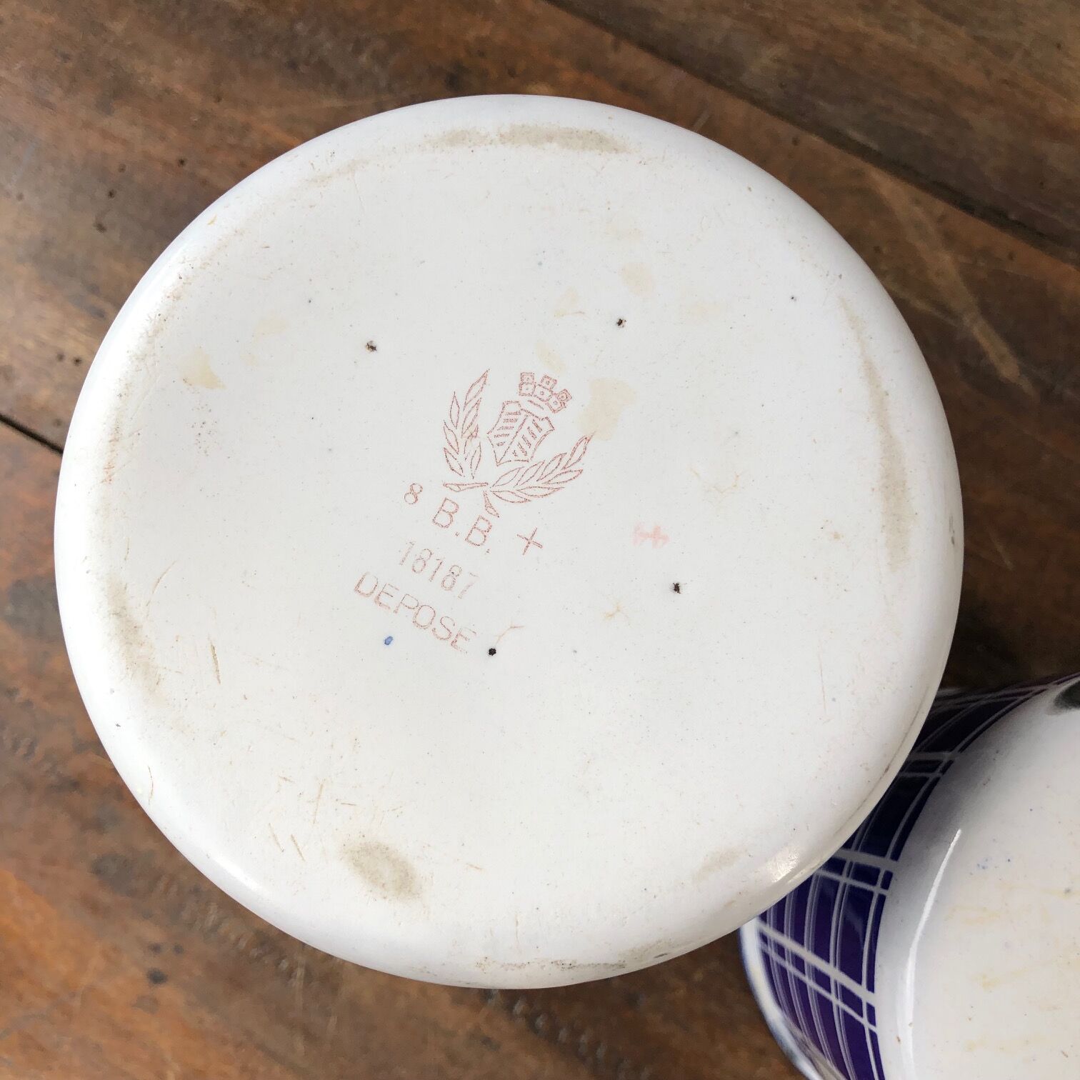 Duo de pots en émail “Farine” et “Pâtes”