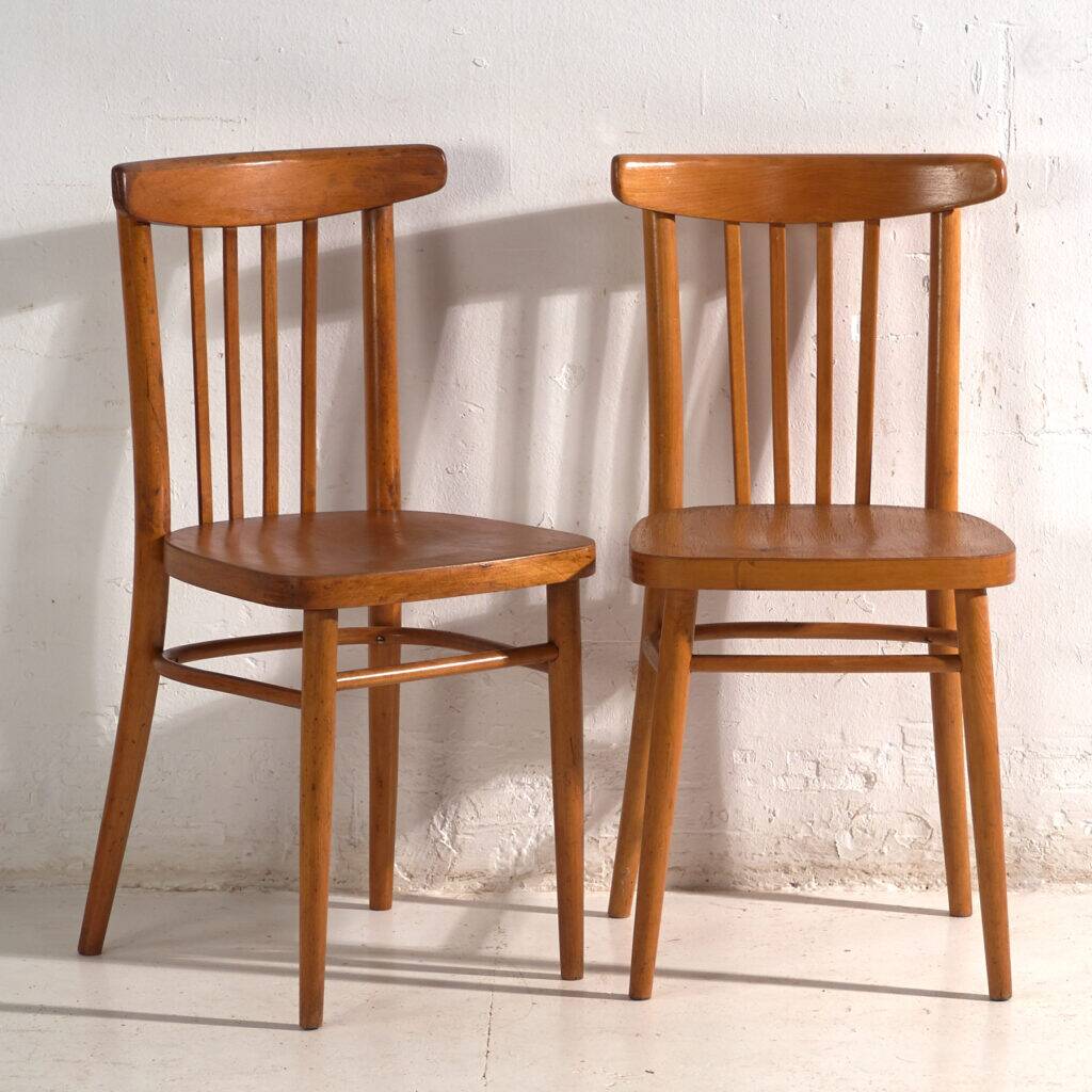 Antique bentwood chairs TON – Czechoslovakia, circa 1960 #9 – Set of 2 pieces