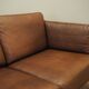Brown leather sofa, Danish design, 1970s, production: Denmark
