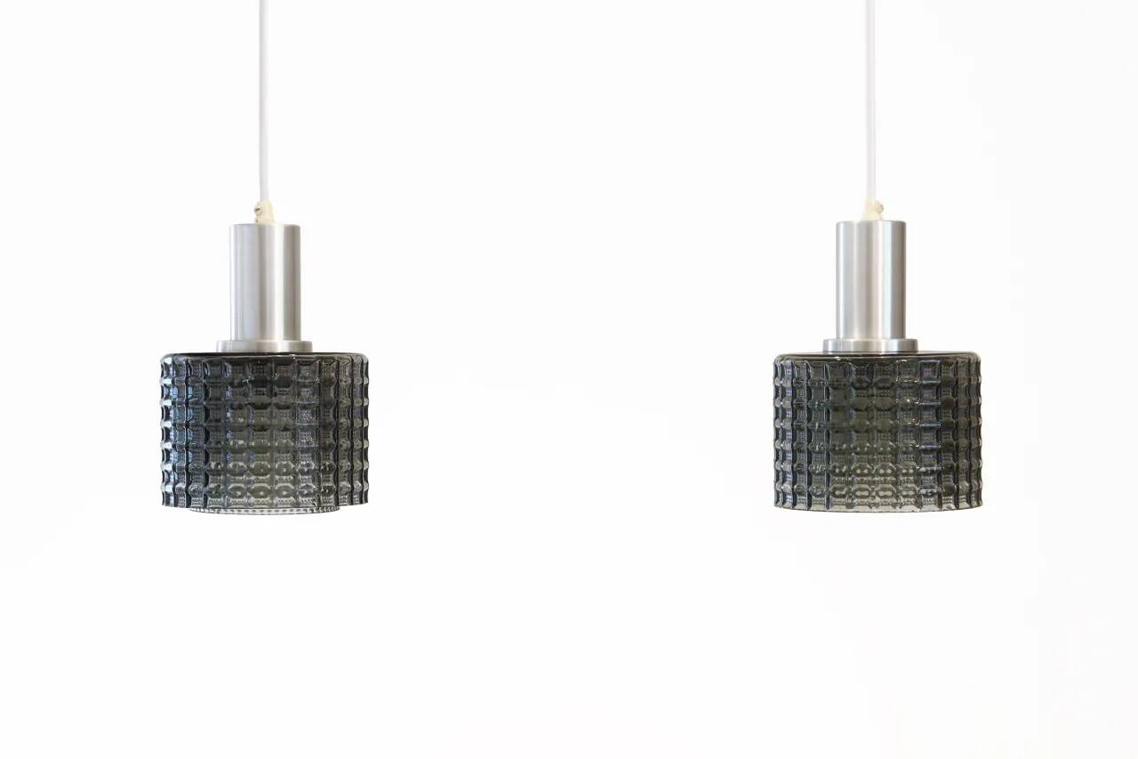 Set of two Carl Fagerlund pendant lamps for Orrefors