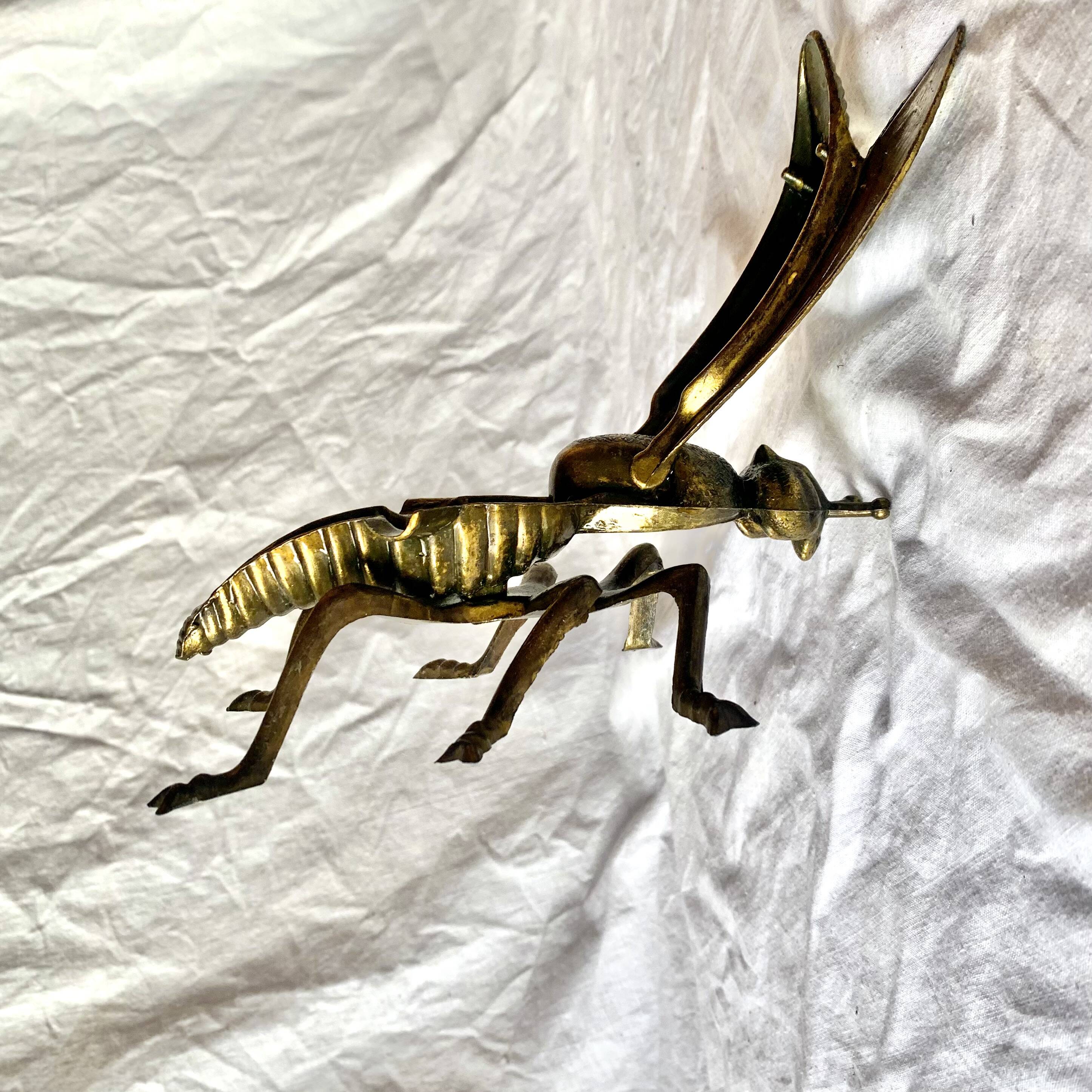 Vintage brass ashtray in the shape of a fly - Made in Italy