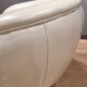 2 white leather armchairs, 1980s