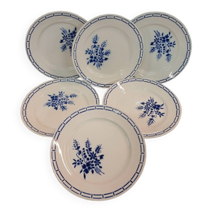 6 assiettes plates anciennes