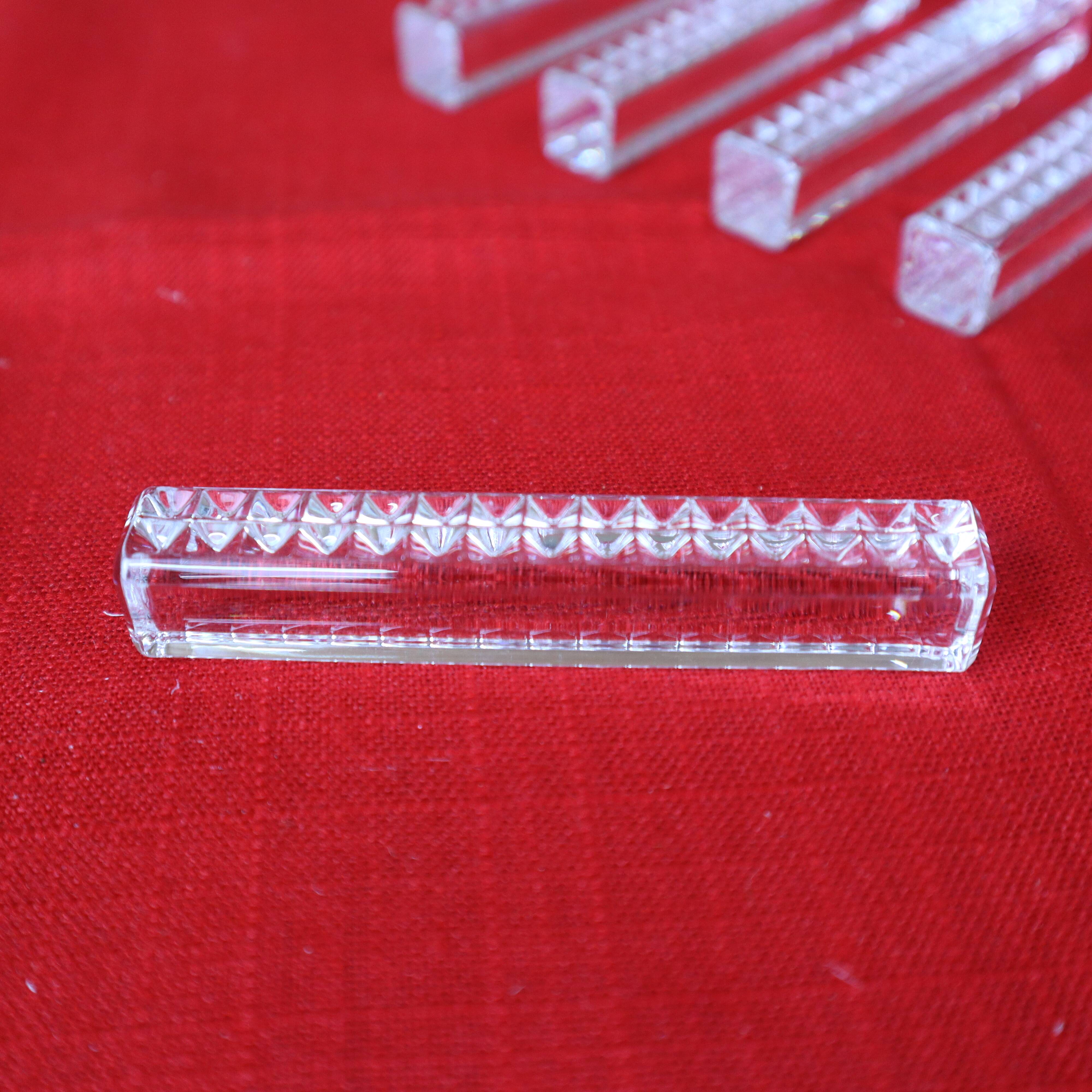 6 "diamond" knife holders in Arques crystal