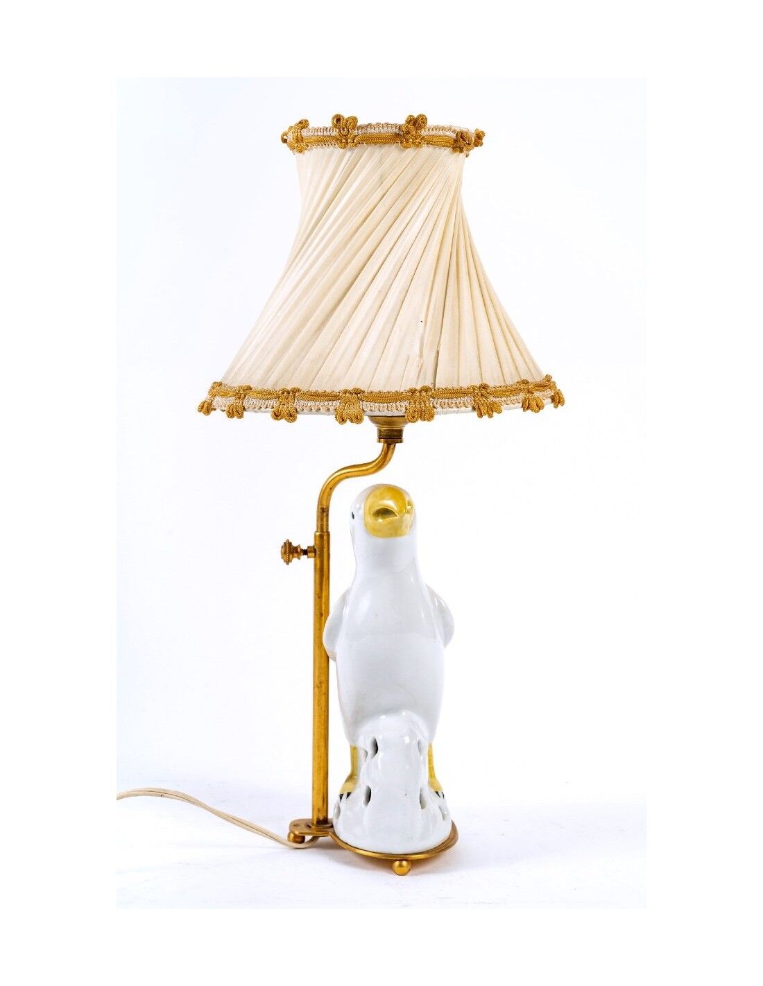 Lamp in bronze and porcelain
