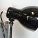Lampe murale à ciseaux en émail noir industriel, années 1950