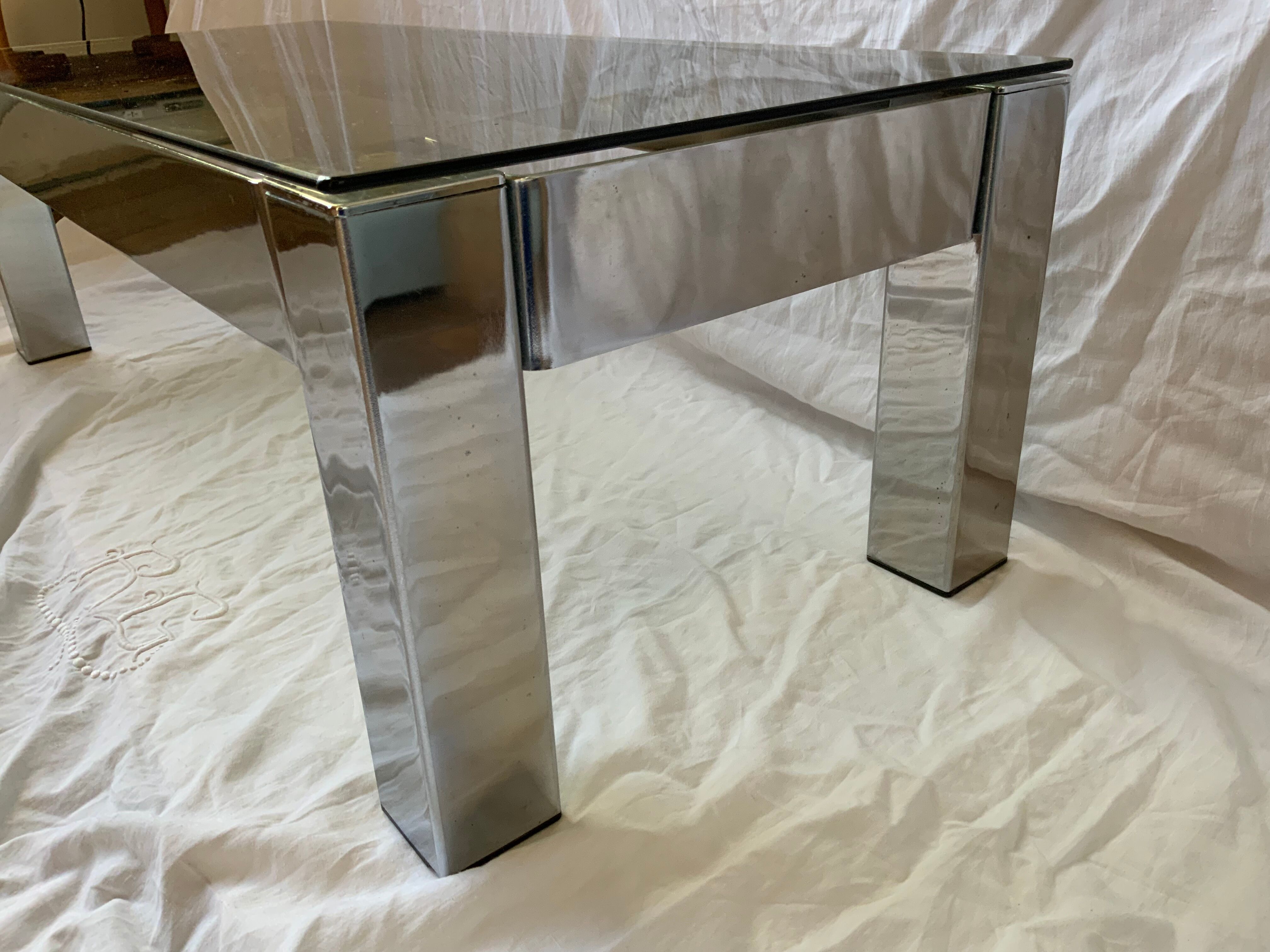Vintage glass coffee table