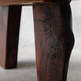 Free form coffee table in solid Elm-1970