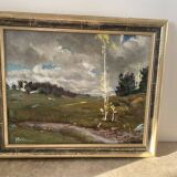 Paysage signé de 1977
