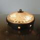 Wall lamp " starred " 2 fires, diamond glass and brass years 50 60