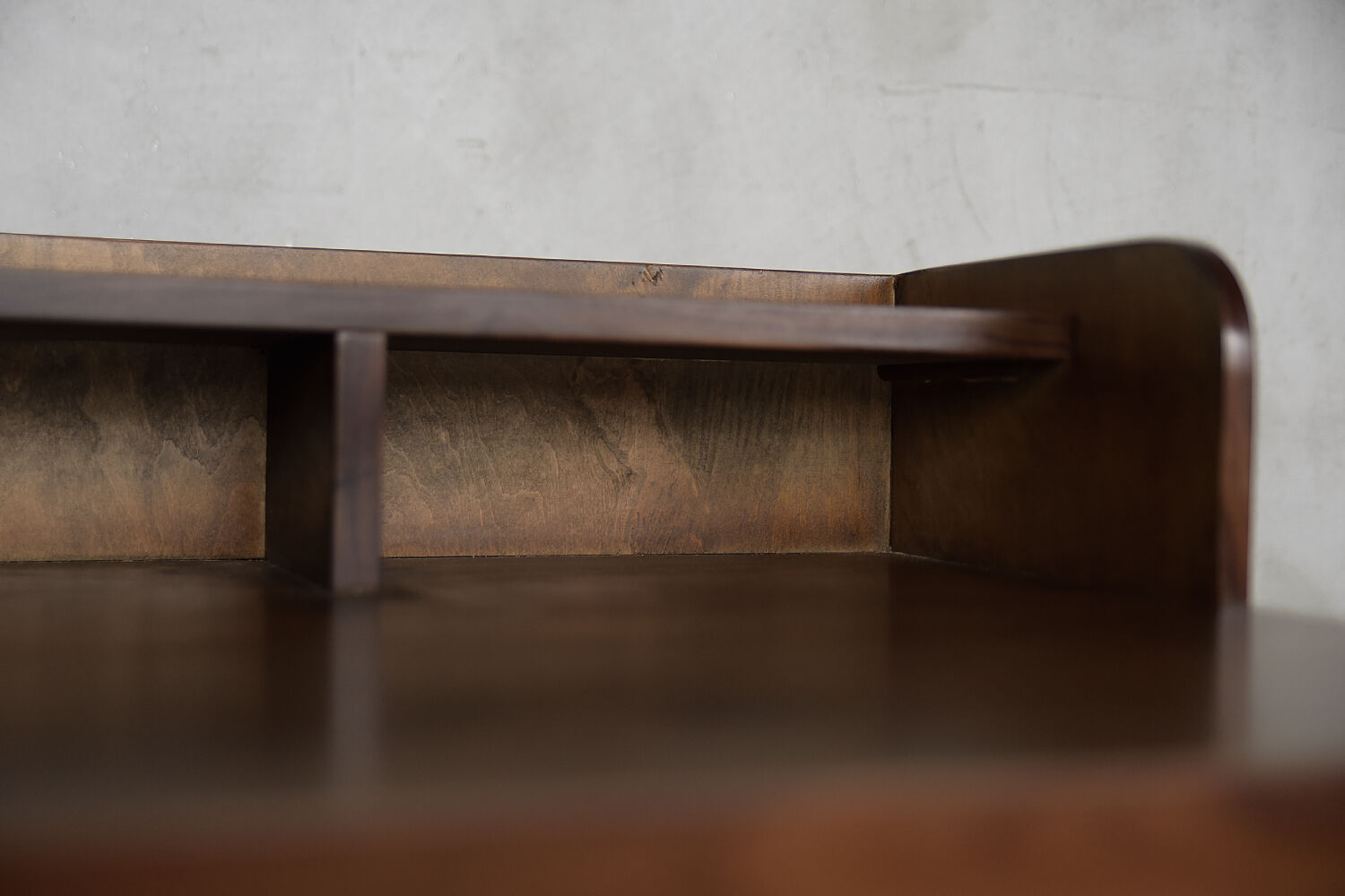 Vintage mid-century german walnut lady desk, 1950s