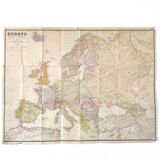 Vintage map Europe 98x74cm