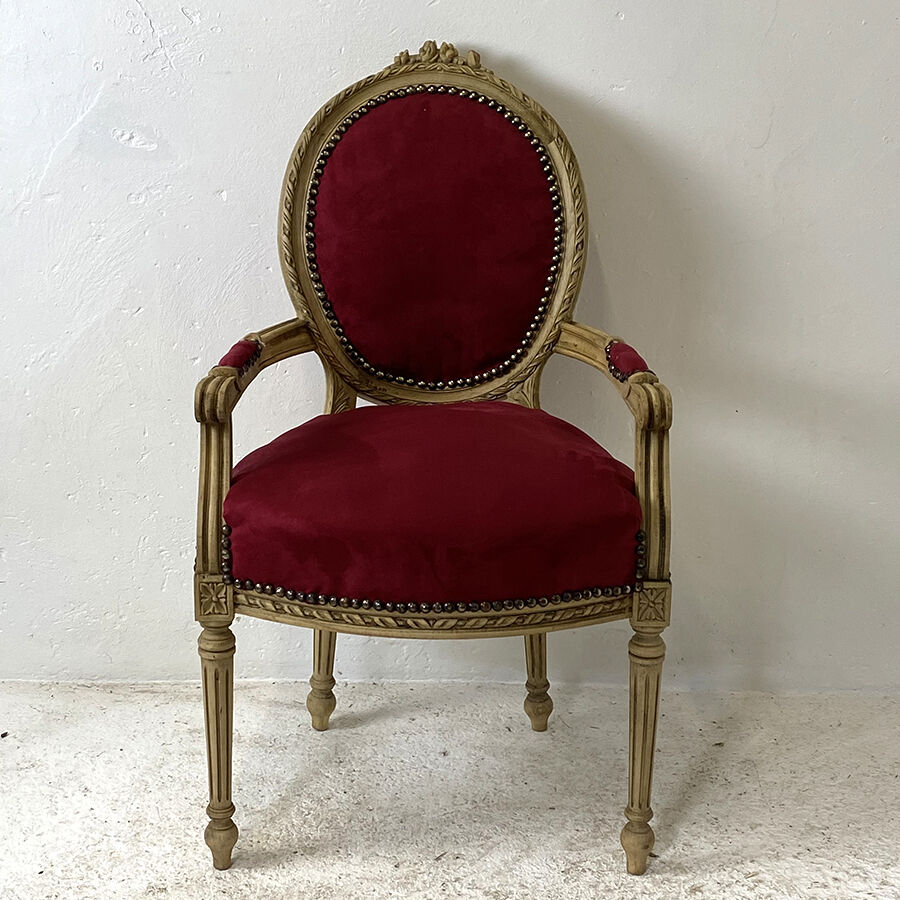 Louis XVI style medallion armchair