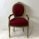 Fauteuil médaillon de style Louis XVI