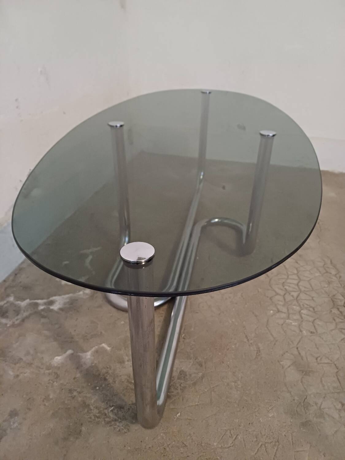 Designer chrome coffee table
