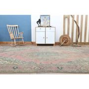 1970s Vintage Persian Handmade Wool Cotton Pink Oversized Rug 297x390