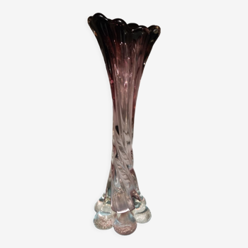 Blown glass vase called elephant's foot