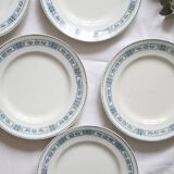 Flat plate x4, iron earth, Moulin des Loups, Motif Pasteur