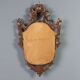 Antique carved and gilded wooden mirror, Italy, late 19th century.