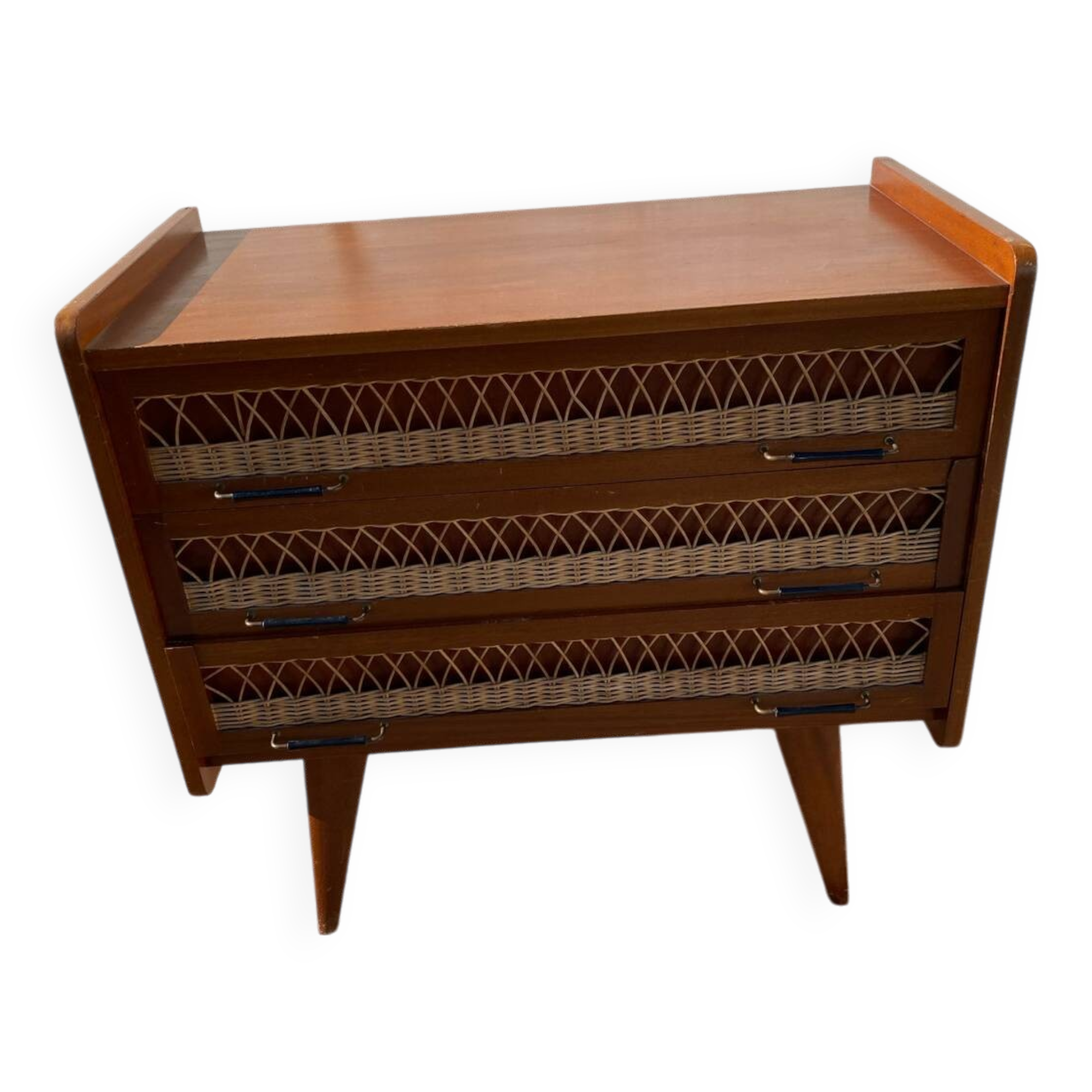 Commode osier vintage