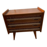Vintage wicker chest of drawers