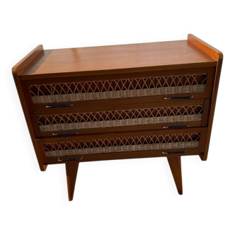 Commode osier vintage