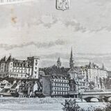 Pau, Pyrénées-Atlantiques, printed illustration from 1883.