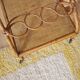 Vintage rattan dessert trolley - double shelves