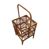 Cube rattan basket to lay