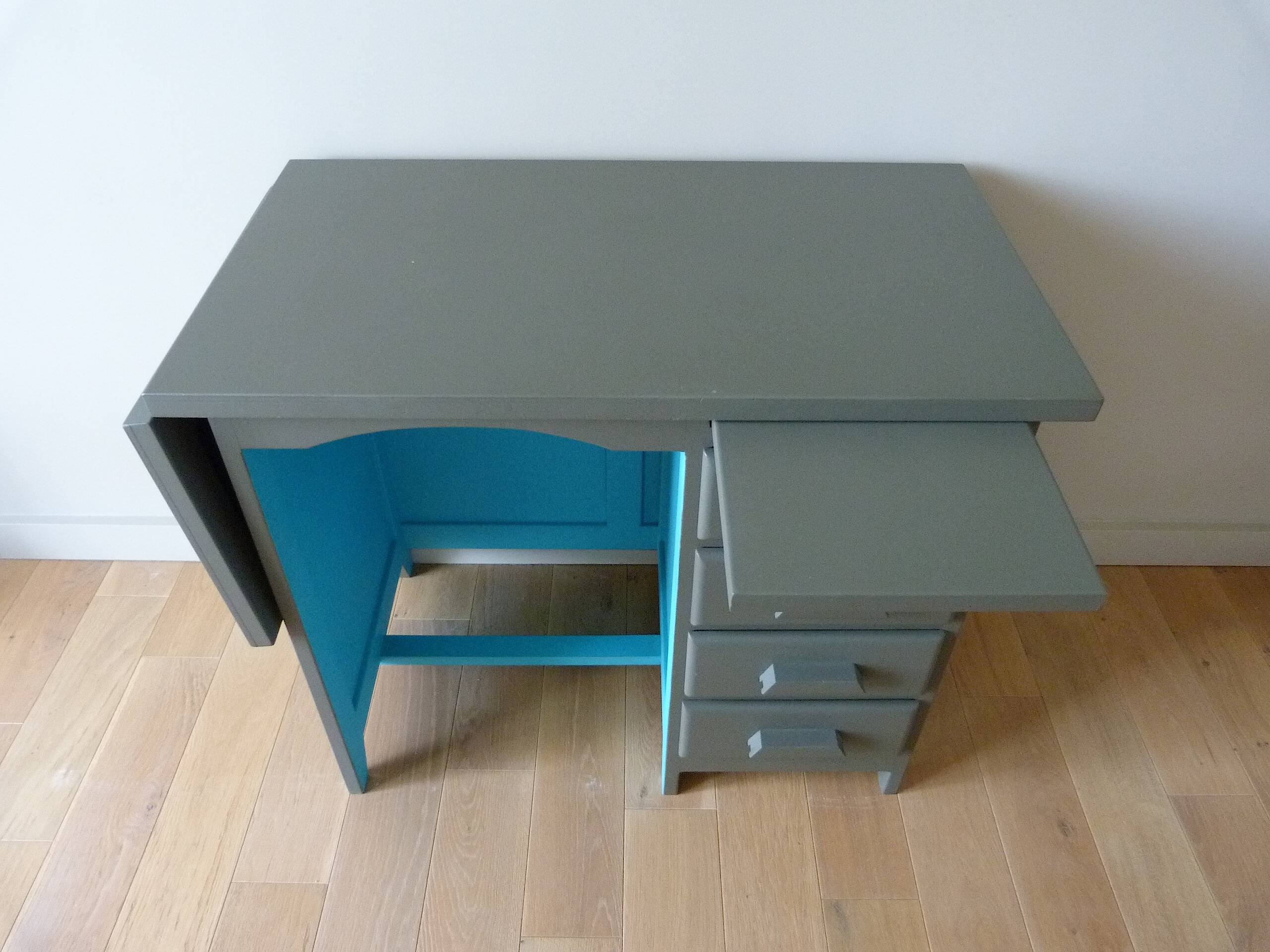 Laurette's accounting office and her chair.