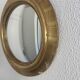 Vintage 1970s sun mirror witch's eye wood and gold - 42 cm