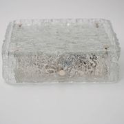 Ice glass ceiling lamp by Kaiser Leuchten 1970s