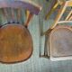 Set of 8 mismatched vintage Fischel bistro chairs