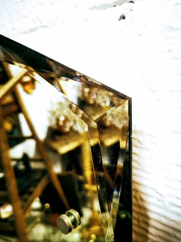 Bevelled octagonal mirror 30s