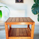 Side table in solid elm, Roche Bobois, 1980
